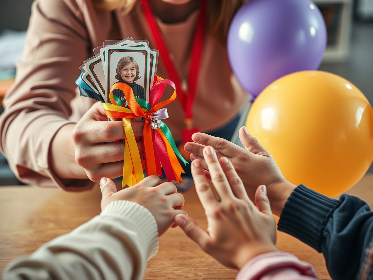 Выпуской 4 и 9 класса с ведущим