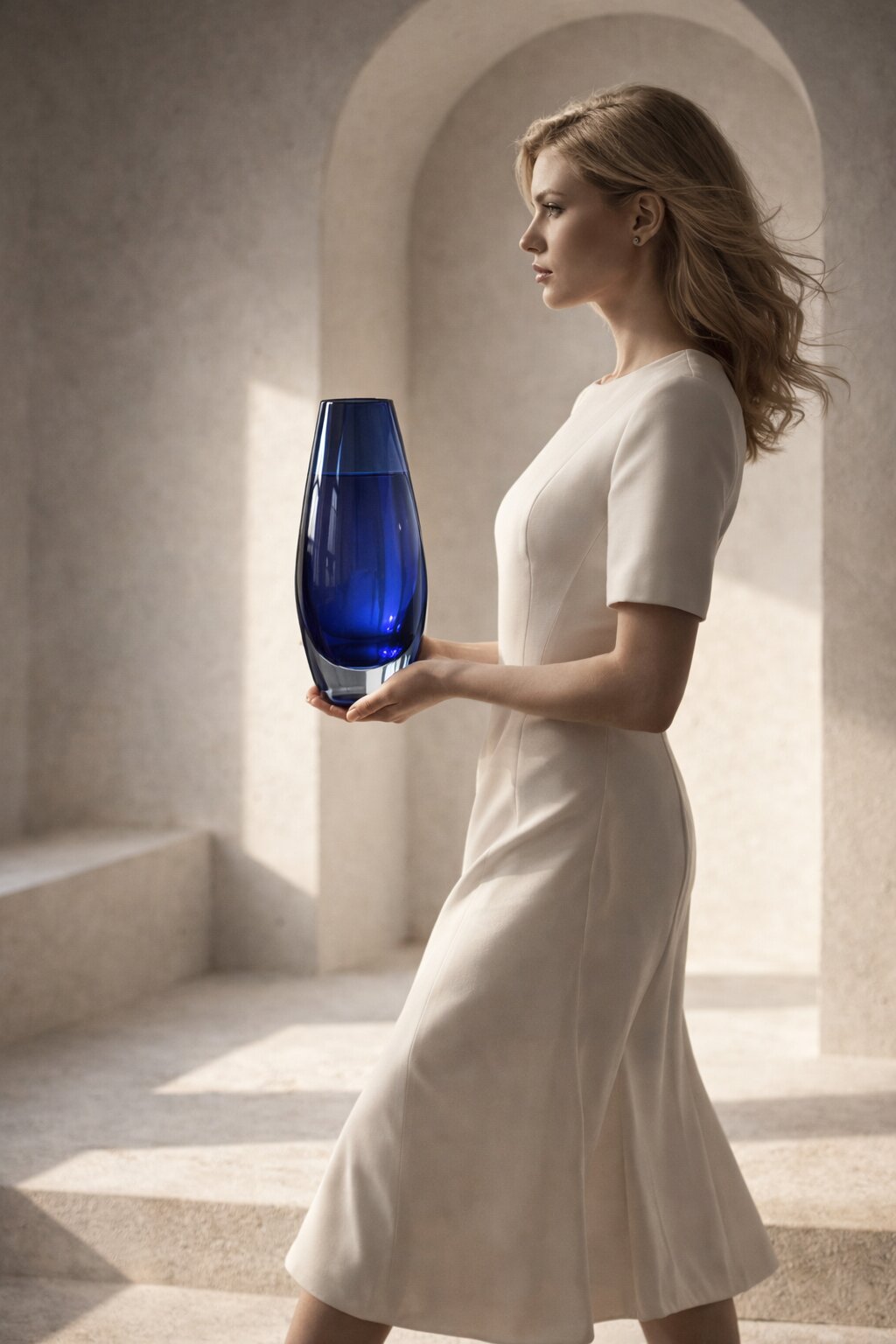 интерьерная композиция с вазой и мягким светом